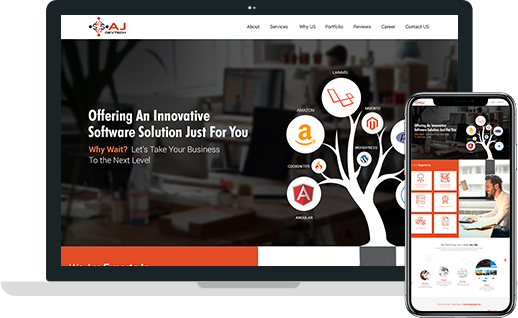 Responsive design mockups on various devices