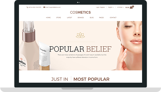 E-commerce platform interface