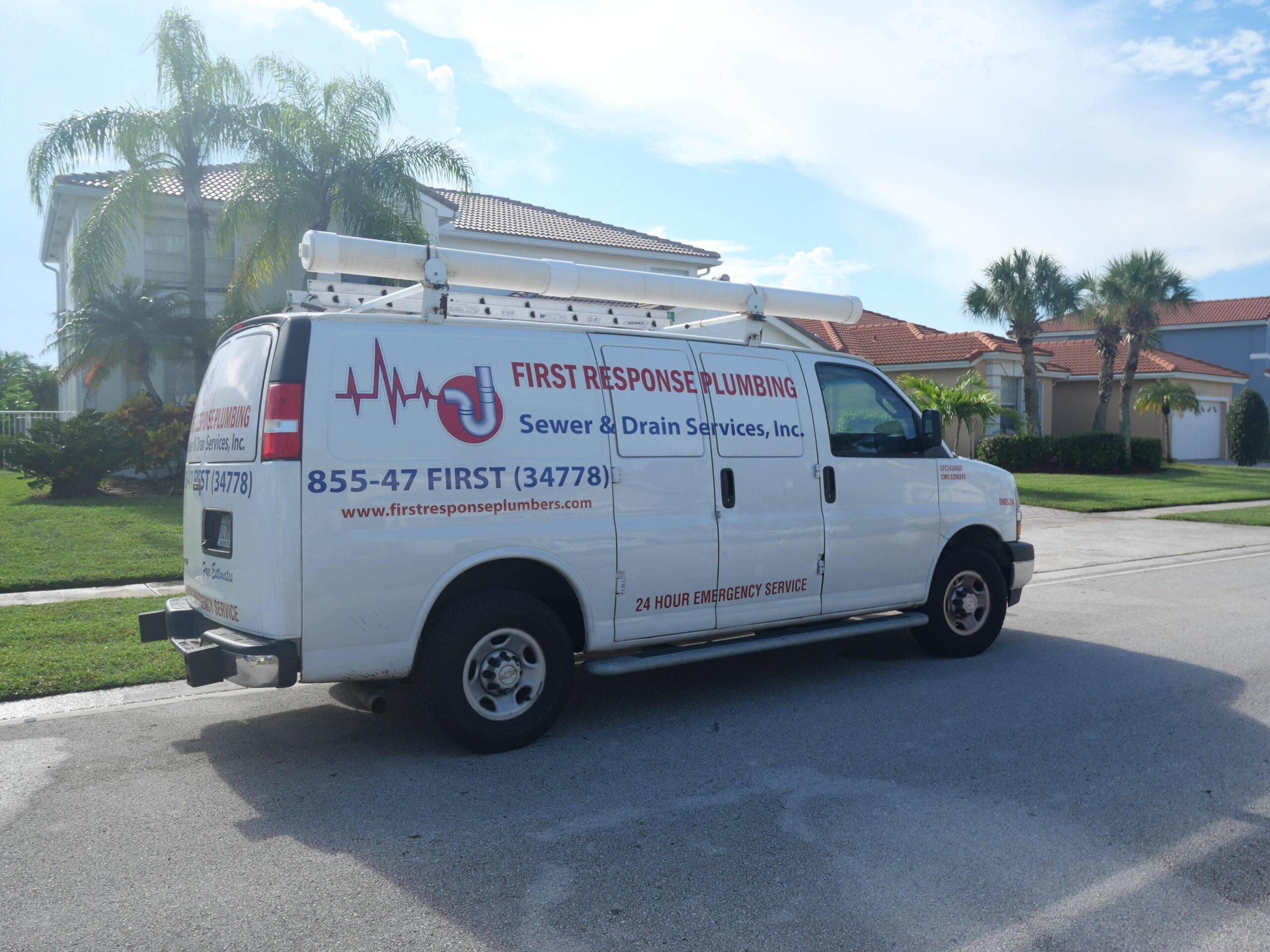 Plumbing expert working on pipes